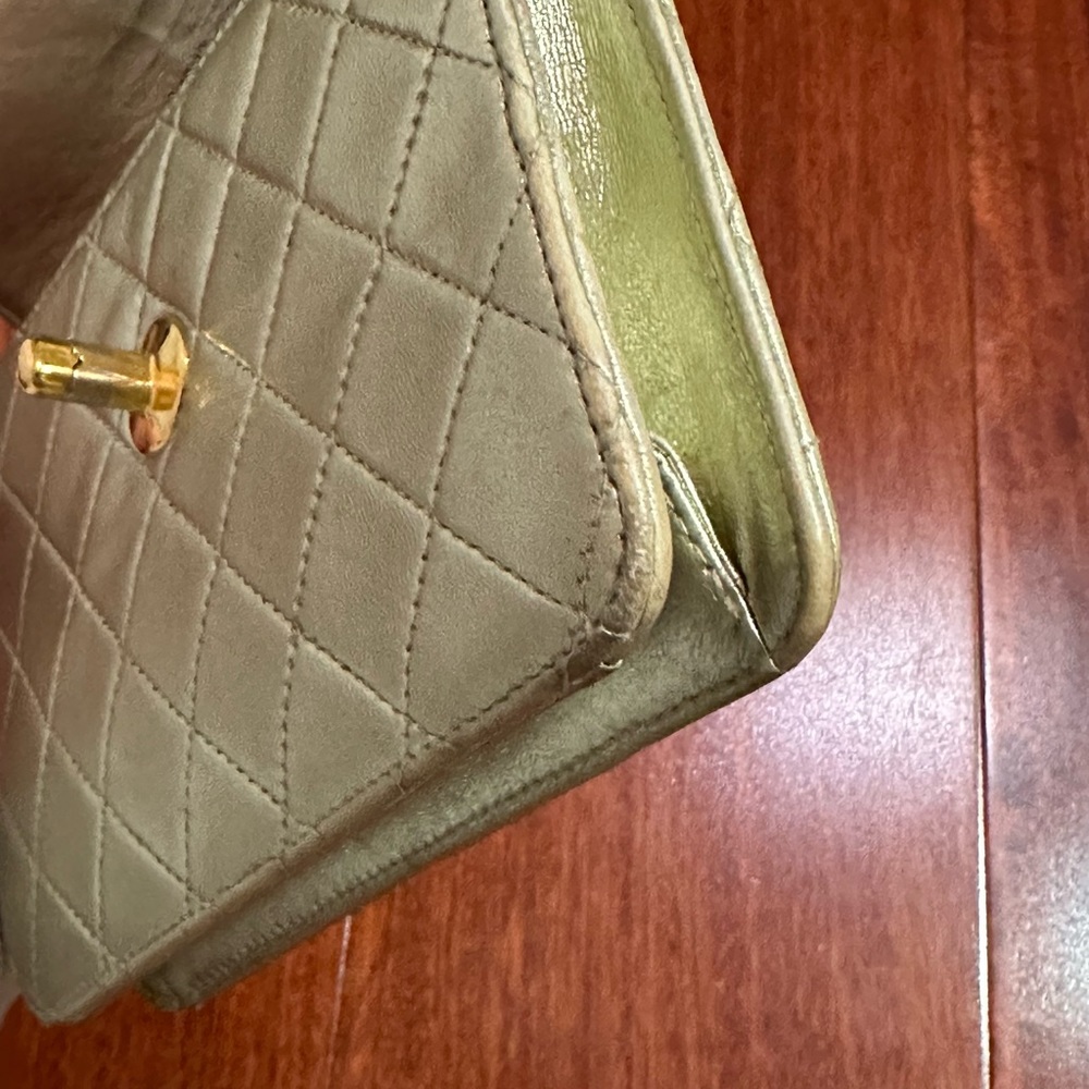 Vintage Chanel mini CF Flag WOC Gold Wallet waist bag clutch 3 in 1 - Picture 11 of 15